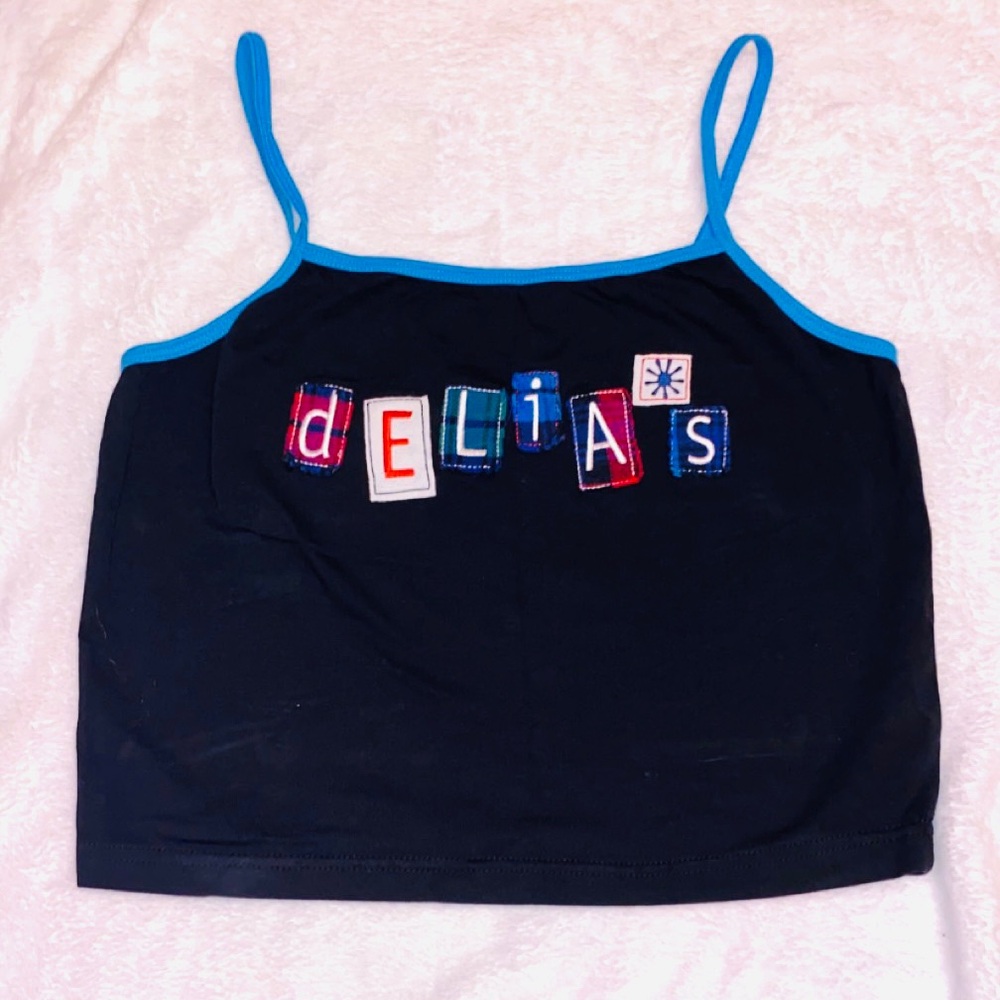 Delias by Dolls Kill Black Crop Tank Top
